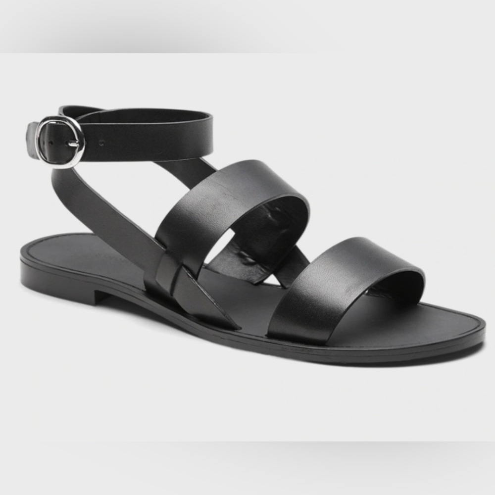 Banana Republic - Flat Black Heritage Sandal - Size 6